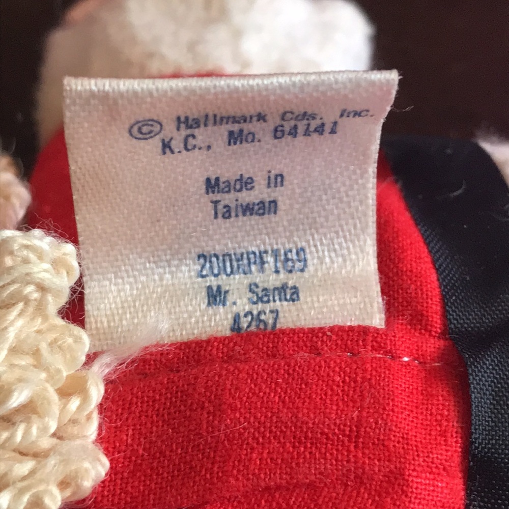 Vintage Hallmark Cards Cloth Mr. Santa Claus and Mrs. Claus Mini Plush Rag Dolls - Picture 5 of 8